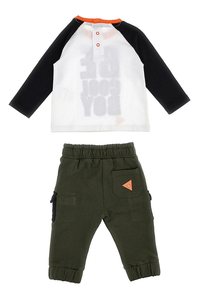 GUESS KIDS Set de pantaloni sport si bluza cu imprimeu text - 2 piese - Pled.ro