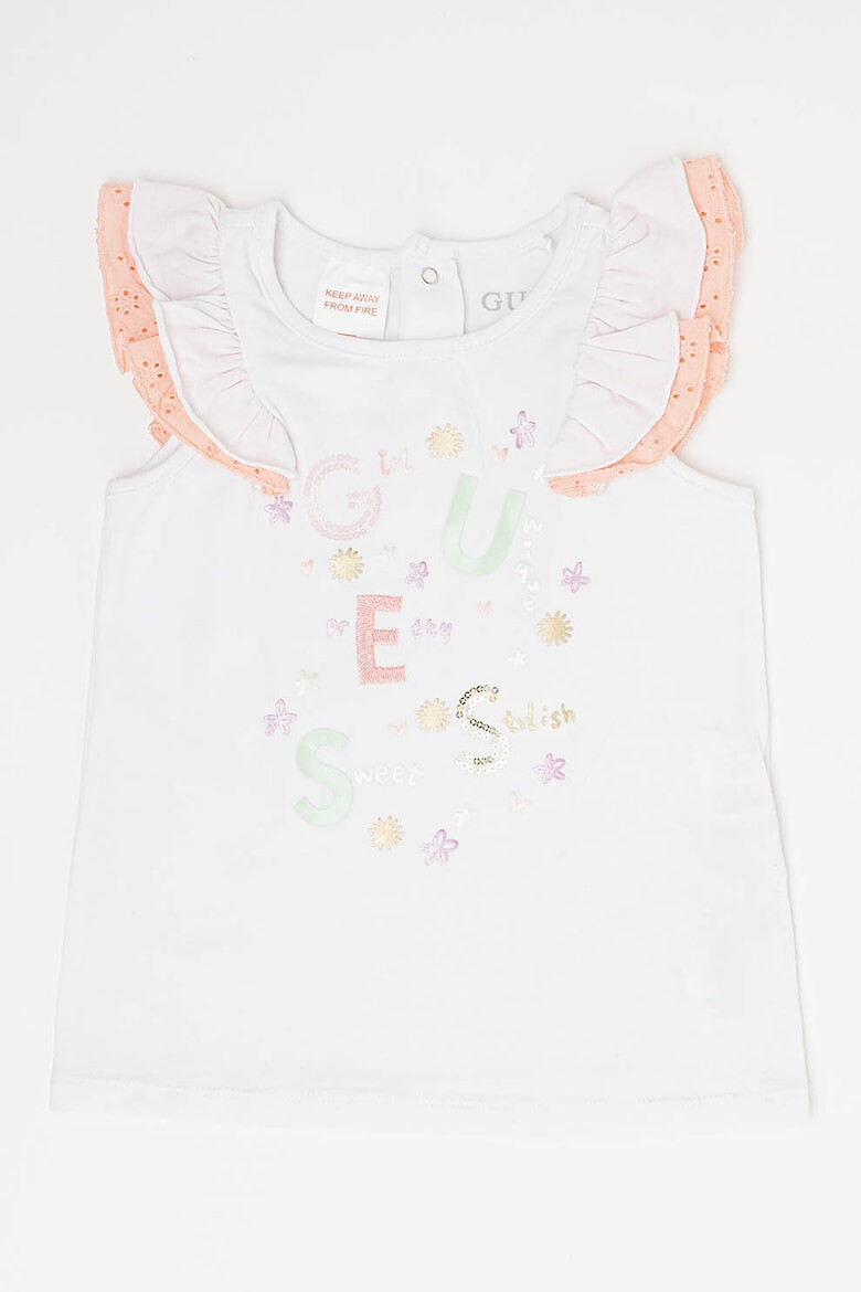 GUESS KIDS Set de top si pantaloni cu logo din paiete - Pled.ro