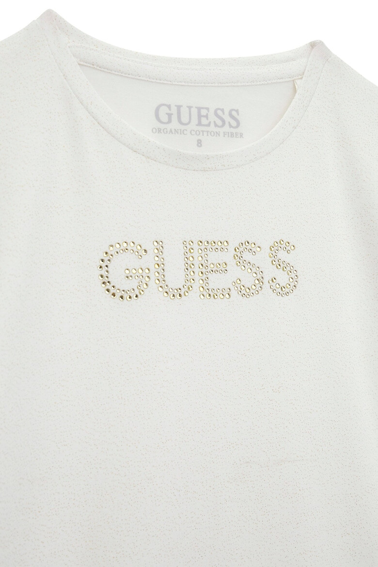 GUESS KIDS Tricou crop cu strasuri - Pled.ro