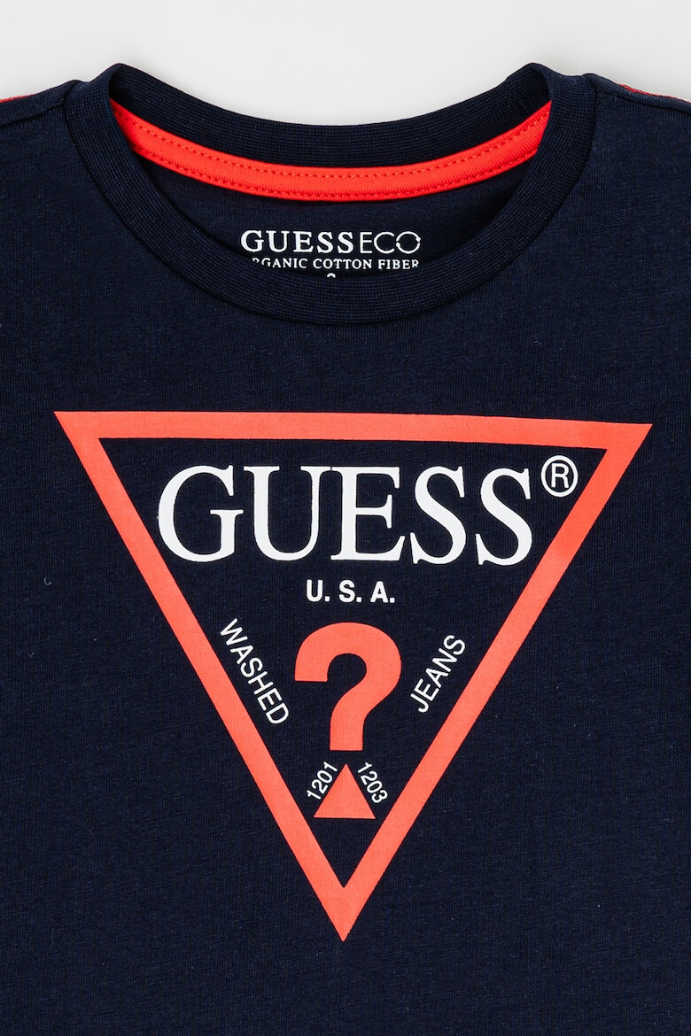 GUESS KIDS Tricou cu decolteu la baza gatului si logo - Pled.ro