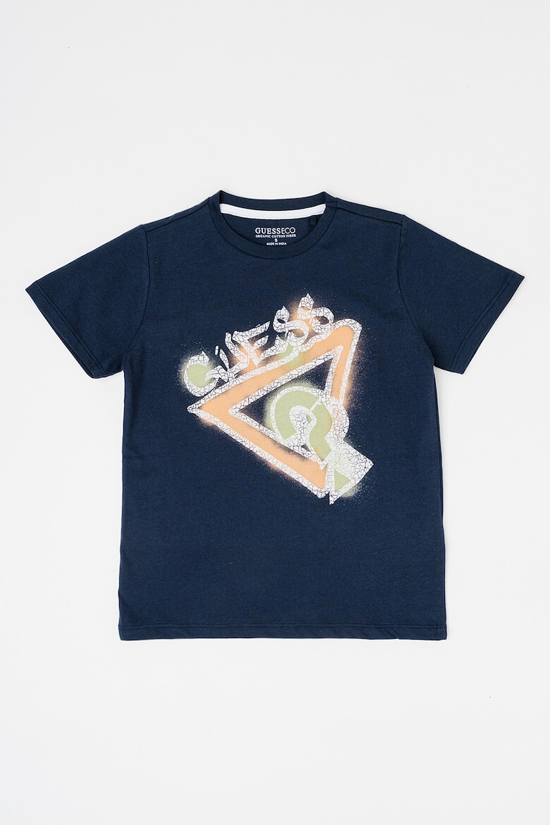 GUESS KIDS Tricou din bumbac cu imprimeu logo supradimensionat - Pled.ro