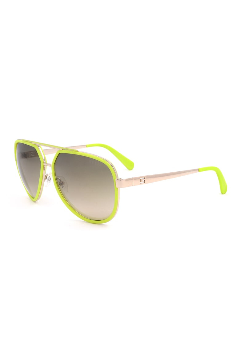 GUESS Ochelari de soare aviator cu lentile in degrade - Pled.ro