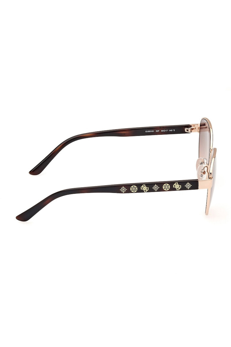 GUESS Ochelari de soare aviator cu lentile in degrade - Pled.ro