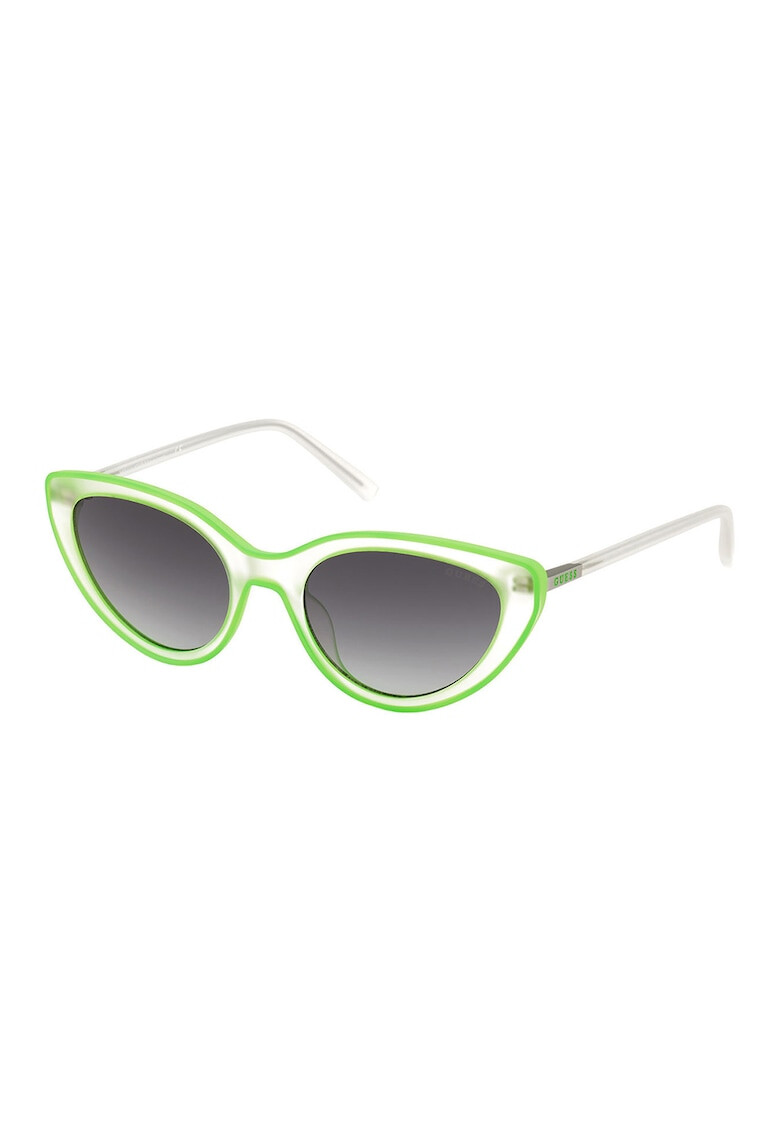 Guess Ochelari de soare cat-eye cu aspect semi-transparent si model colorblock - Pled.ro