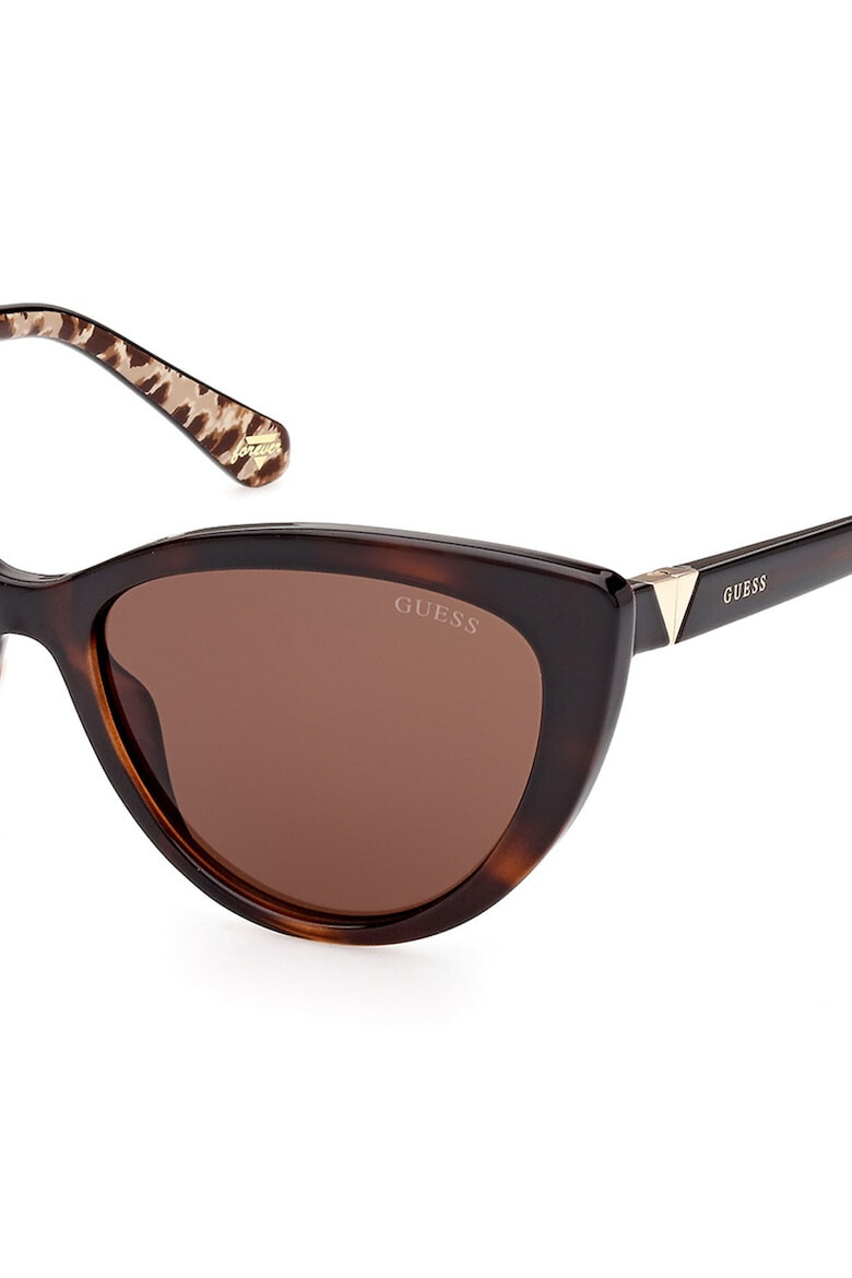 GUESS Ochelari de soare cat-eye unisex cu brate contrastante - Pled.ro