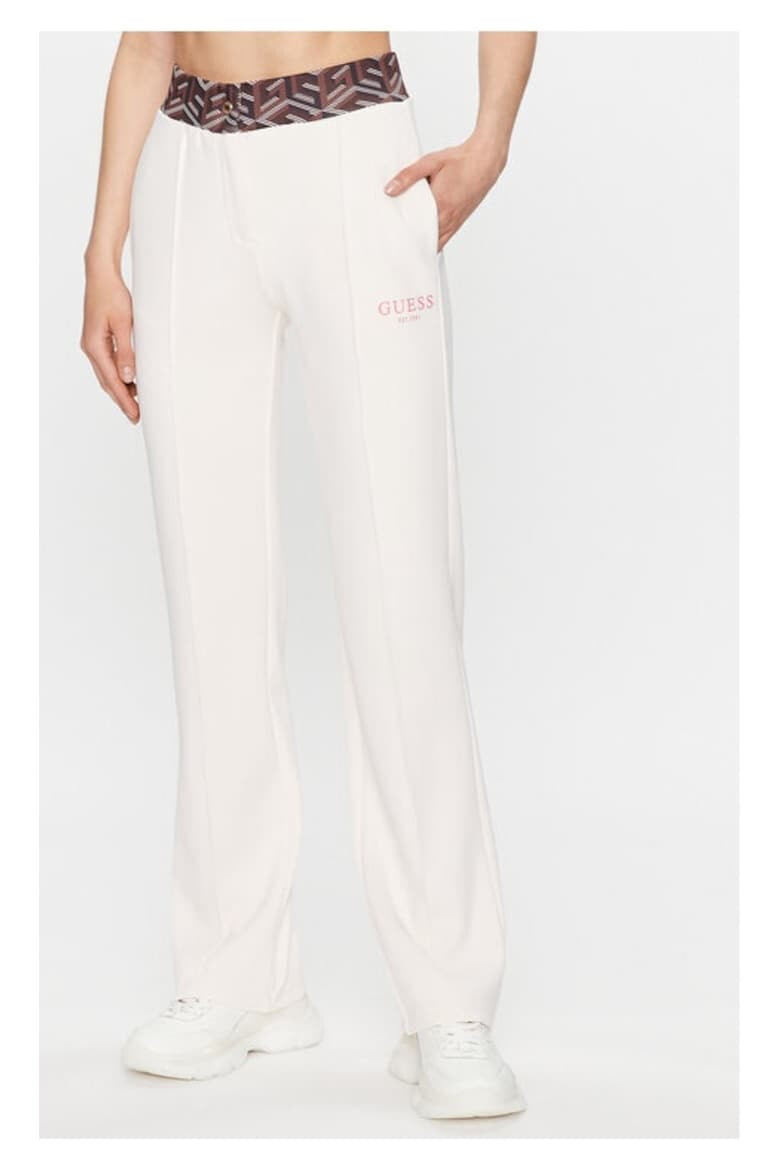 GUESS Pantaloni dama 854028 Alb Poliester - Pled.ro