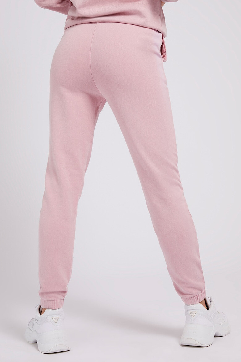 Guess Pantaloni din bumbac cu imprimeu logo pentru fitness - Pled.ro