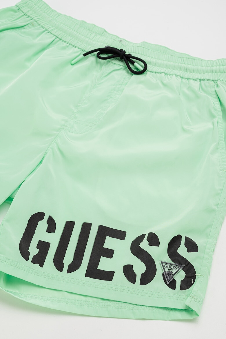 GUESS Pantaloni scurti de baie cu imprimeu logo - Pled.ro