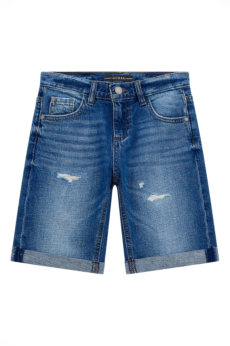 GUESS KIDS Guess Pantaloni scurti din amestec de in cu aspect decolorat - Pled.ro