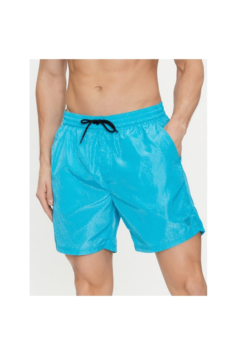 GUESS Pantaloni scurti sport barbati 512071 Albastru Poliester - Pled.ro