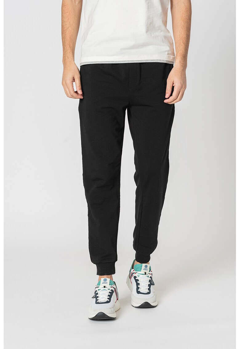 Guess Pantaloni sport cu snur si banda laterala cu logo pentru fitness - Pled.ro