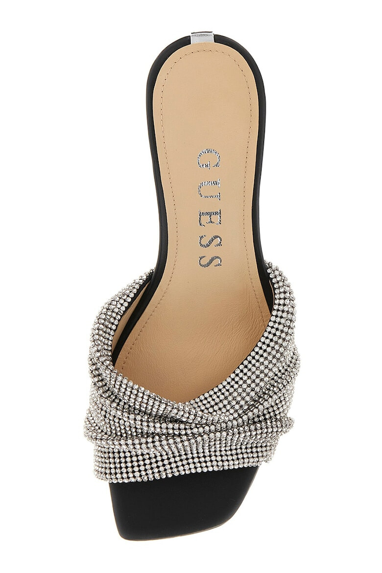 GUESS Pantofi cu toc de piele cu garnituri cu strasuri - Pled.ro