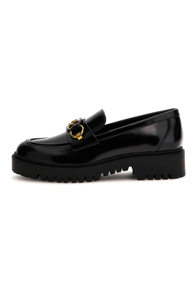 Guess Pantofi loafer de piele cu logo - Pled.ro