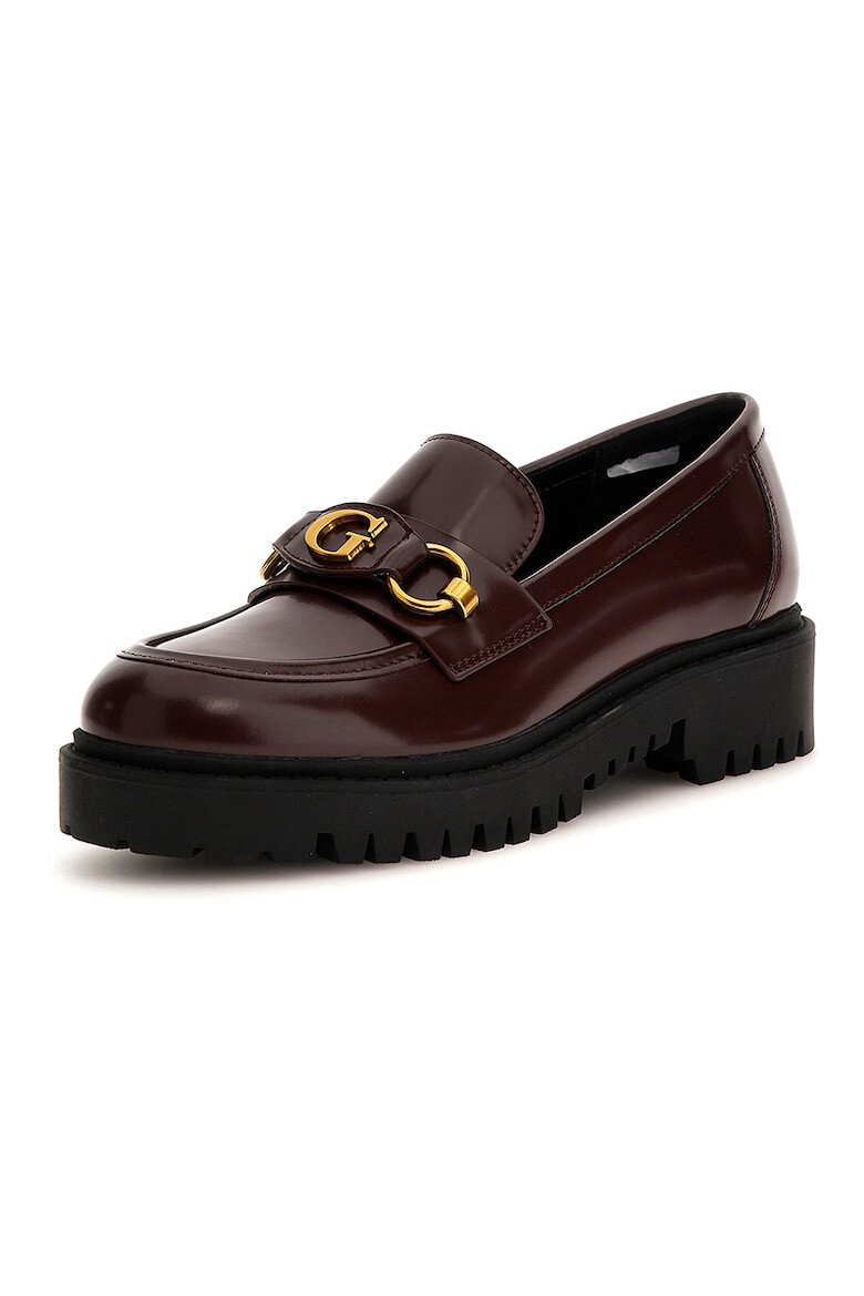 Guess Pantofi loafer de piele cu logo - Pled.ro