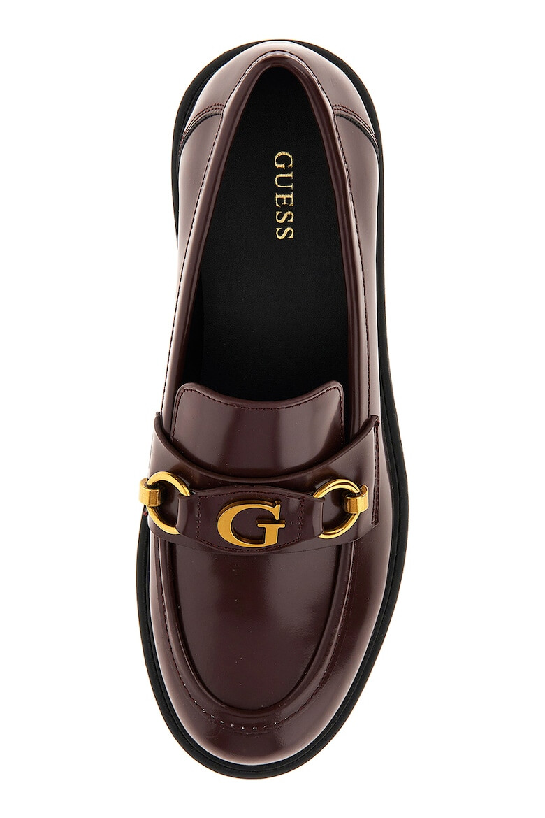 Guess Pantofi loafer de piele cu logo - Pled.ro