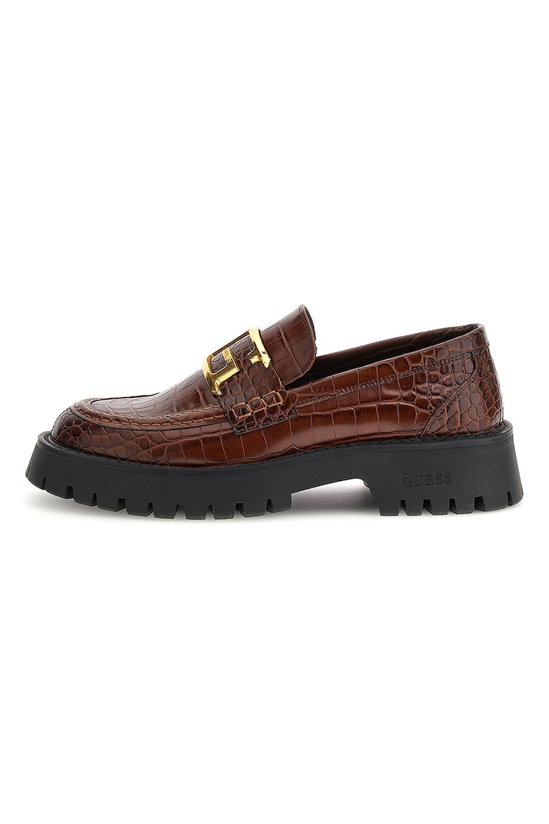 GUESS Pantofi loafer din piele ecologica cu aspect de piele de crocodil - Pled.ro