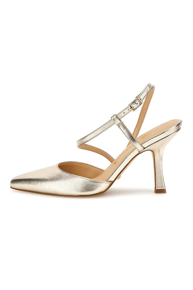 GUESS Pantofi slingback de piele cu aspect metalizat - Pled.ro