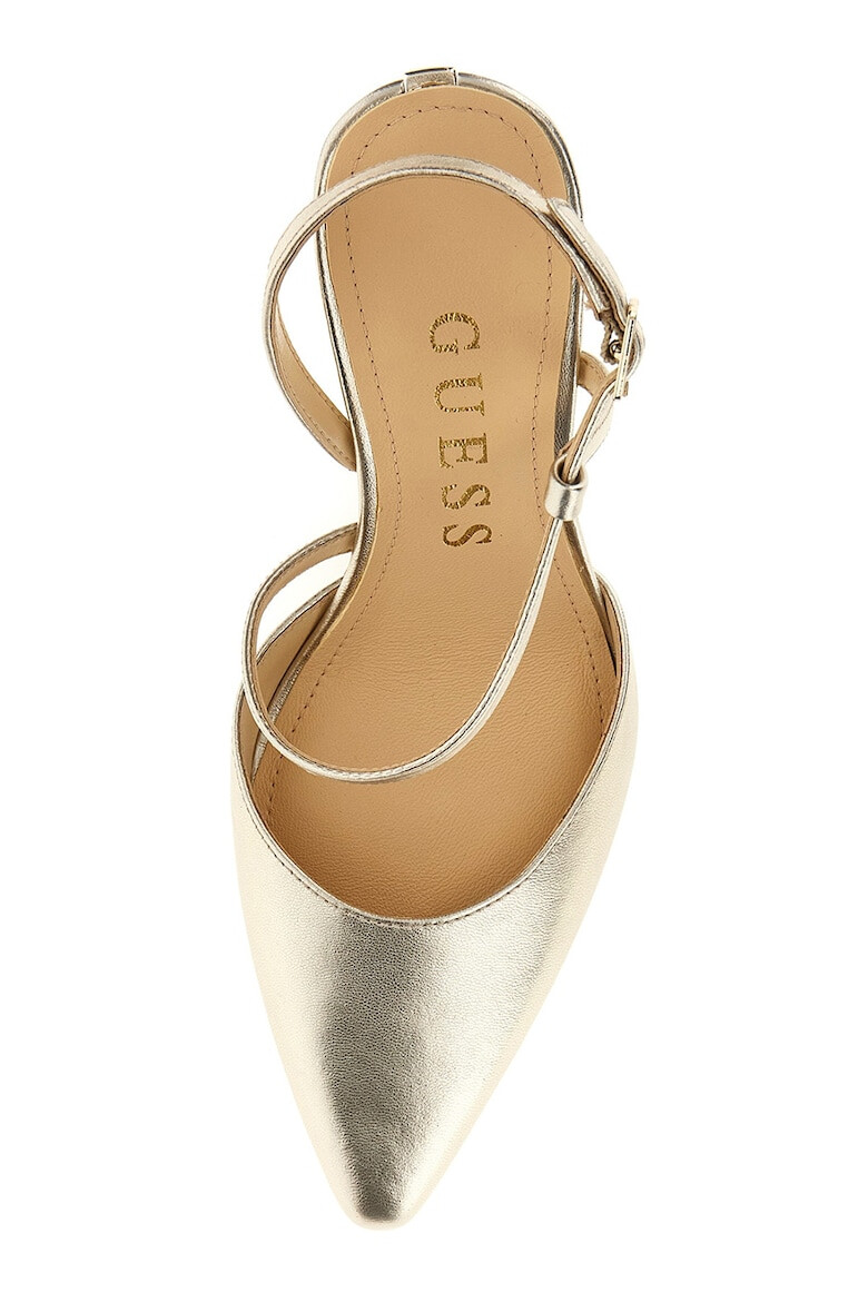 GUESS Pantofi slingback de piele cu aspect metalizat - Pled.ro