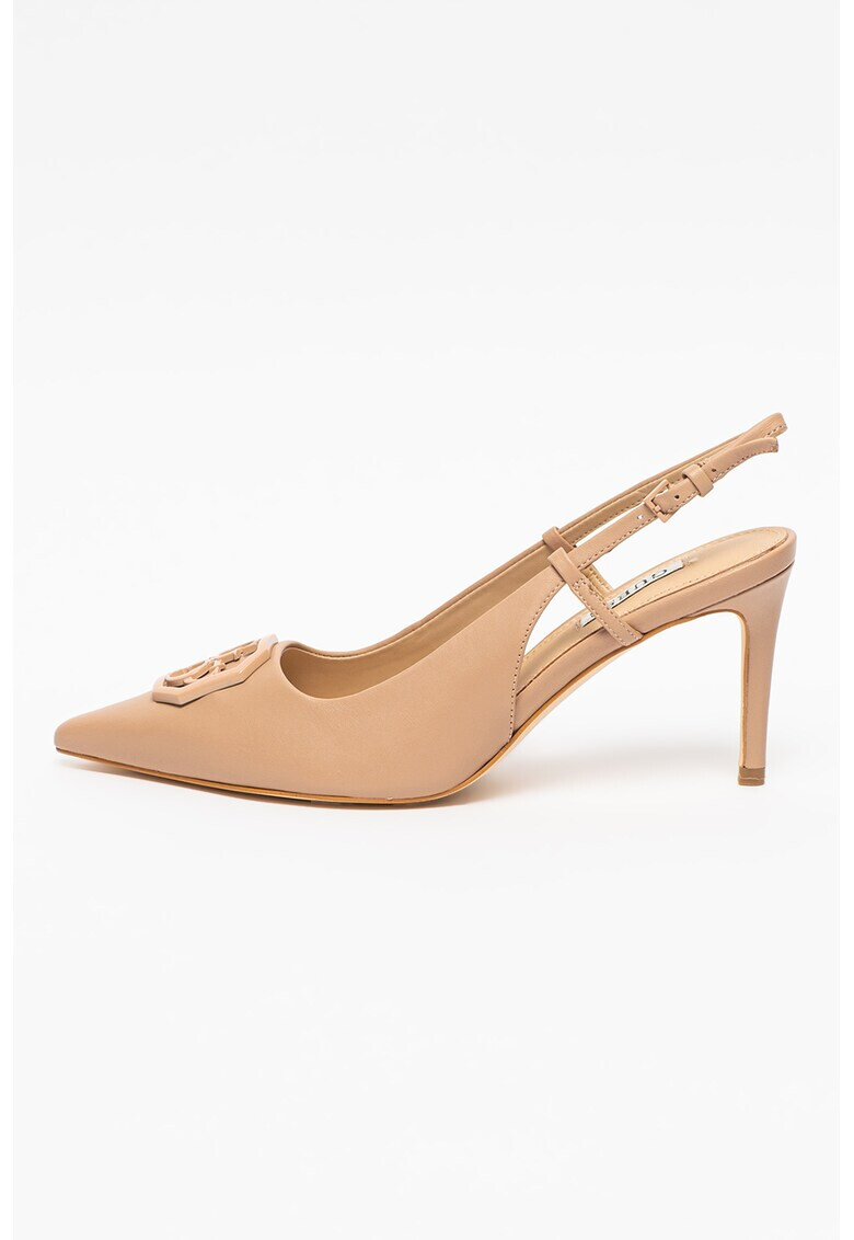 Guess Pantofi slingback de piele cu logo metalic Aleny - Pled.ro