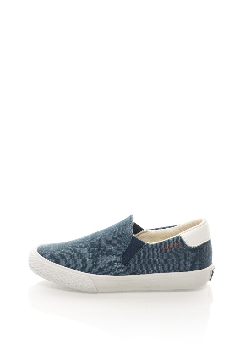 Guess Pantofi slip-on de denim cu brant moale si garnitura de piele - Pled.ro