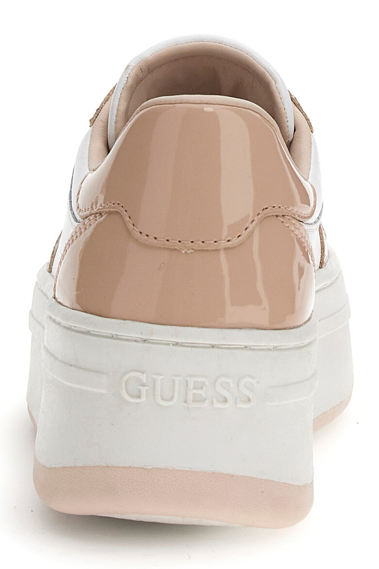 GUESS Pantofi sport de piele cu detalii lacuite - Pled.ro