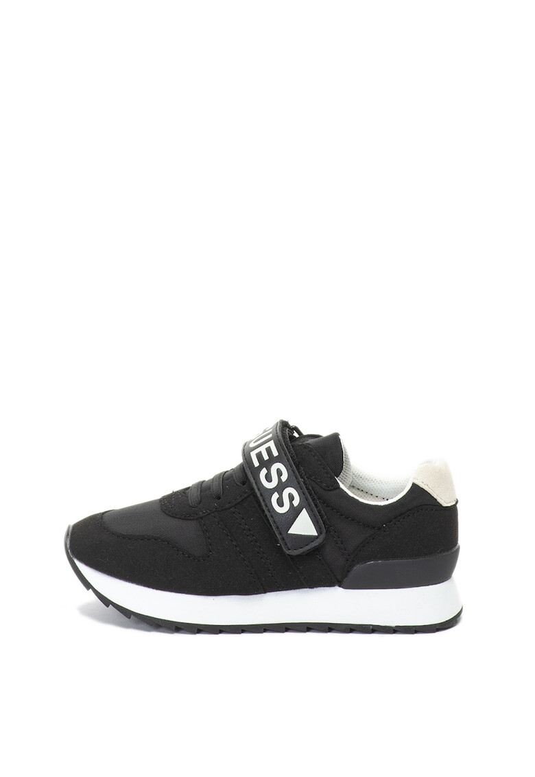 Guess Pantofi sport de piele intoarsa ecologica cu detaliu logo contrastant - Pled.ro