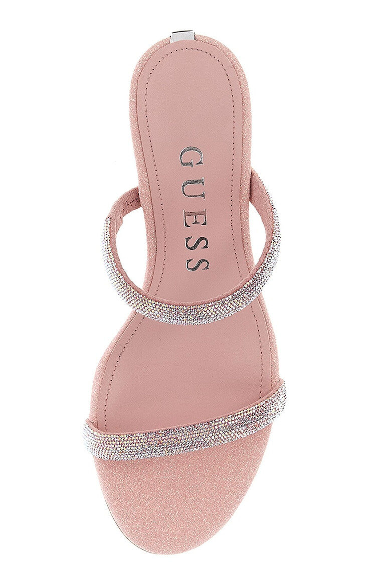 GUESS Papuci cu toc kitten si strasuri - Pled.ro