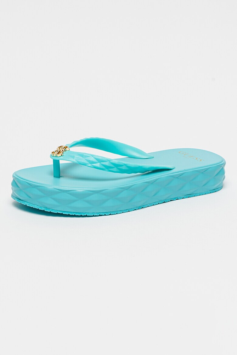 GUESS Papuci flip-flop cu talpa flatform - Pled.ro