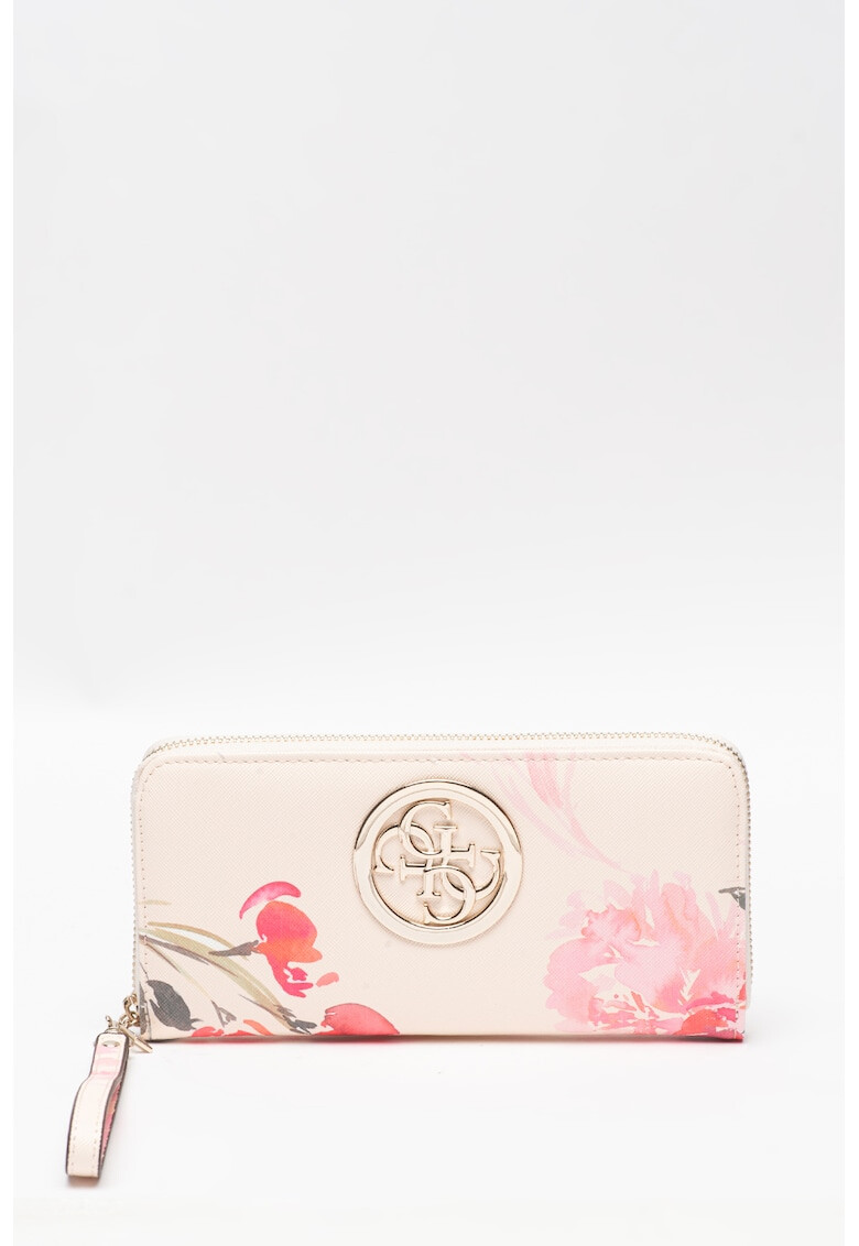 Guess Portofel de piele ecologica cu imprimeu floral - Pled.ro