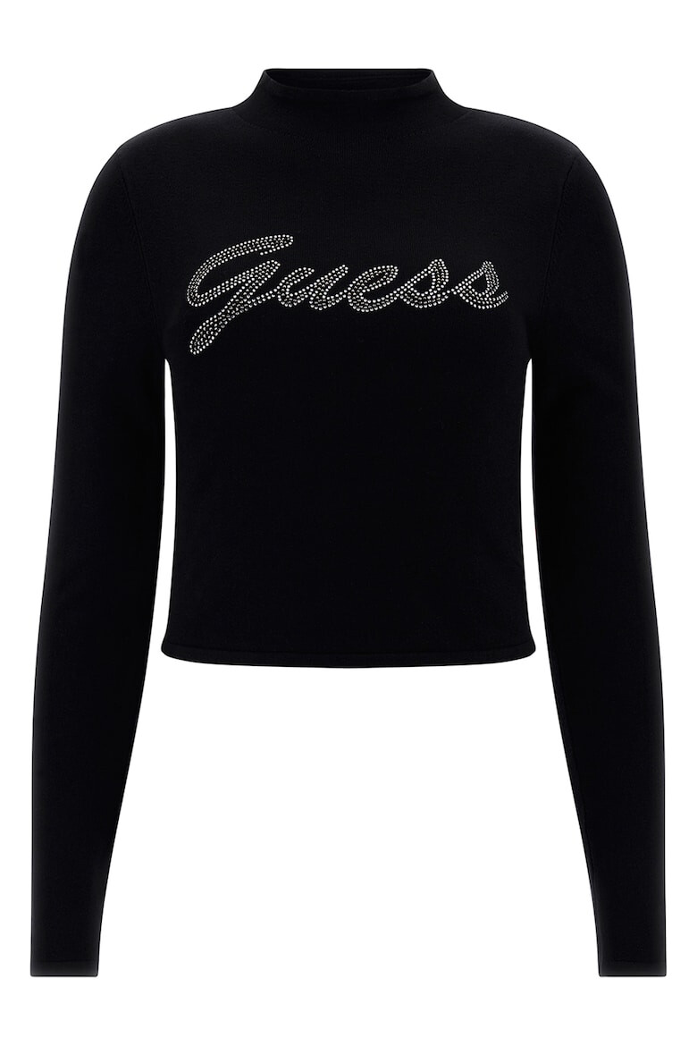 GUESS Pulover crop cu aplicatii cu strasuri - Pled.ro