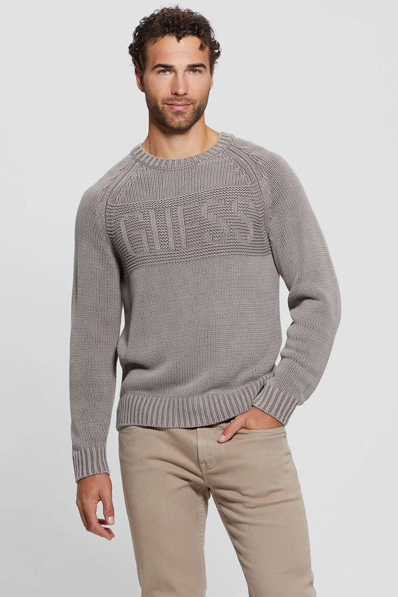 GUESS Pulover cu decolteu la baza gatului si maneci raglan - Pled.ro