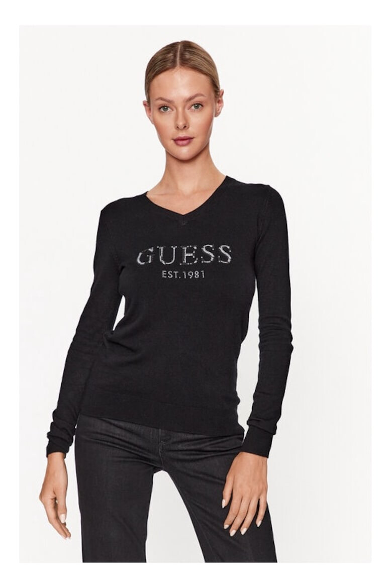 GUESS Pulover dama 21405 Negru Viscoza - Pled.ro