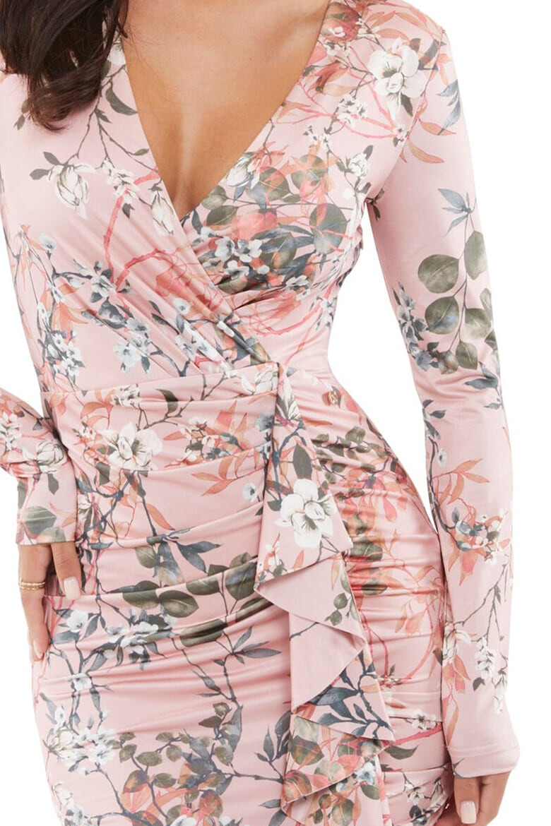 GUESS Rochie cambrata cu model floral - Pled.ro