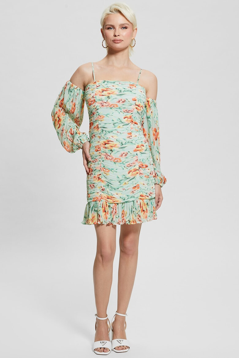 GUESS Rochie cu decolteu pe umeri si imprimeu floral - Pled.ro