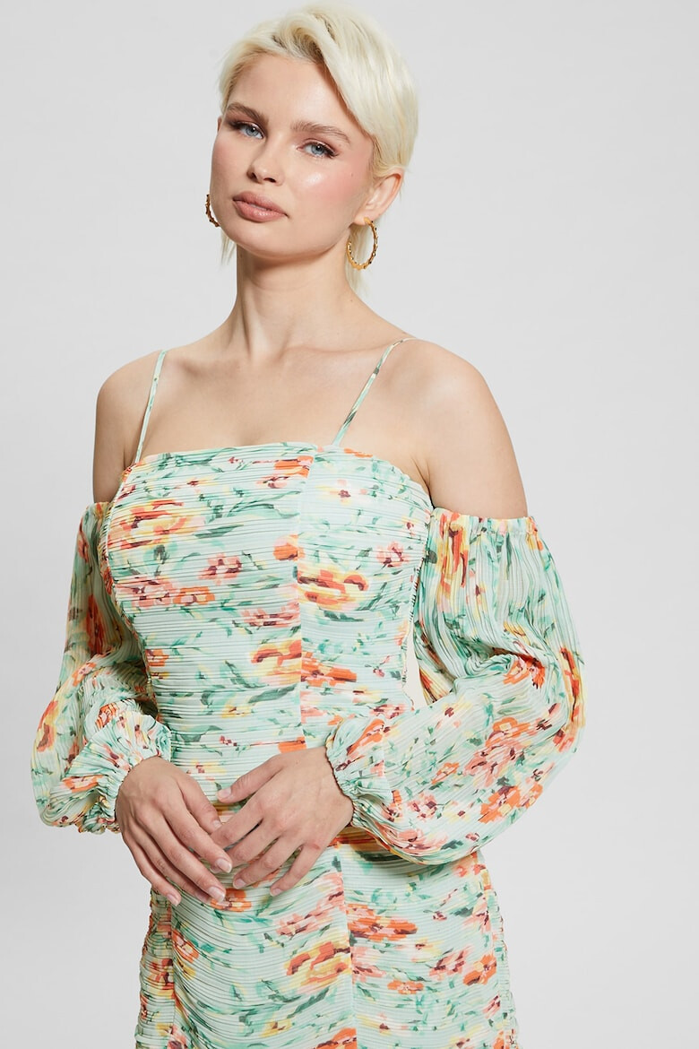 GUESS Rochie cu decolteu pe umeri si imprimeu floral - Pled.ro