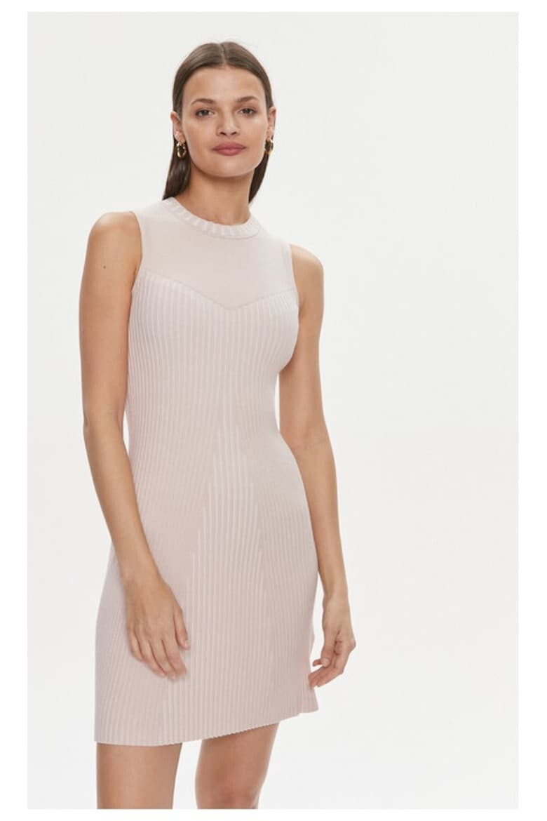 GUESS Rochie dama Bej Viscoza - Pled.ro