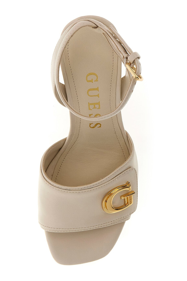 GUESS Sandale de piele cu toc masiv - Pled.ro