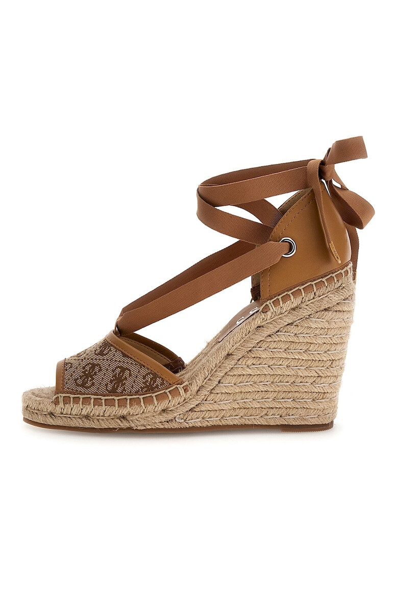 GUESS Sandale-espadrile wedge cu logo - Pled.ro