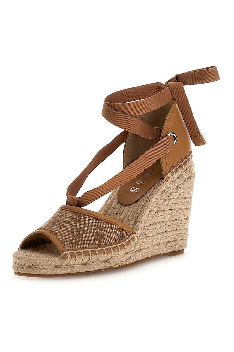 GUESS Sandale-espadrile wedge cu logo - Pled.ro