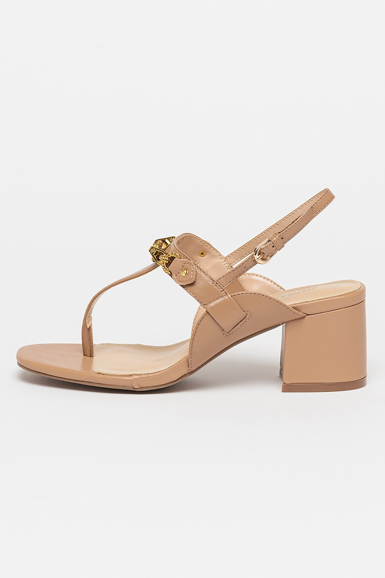 Guess Sandale slingback de piele cu toc masiv - Pled.ro