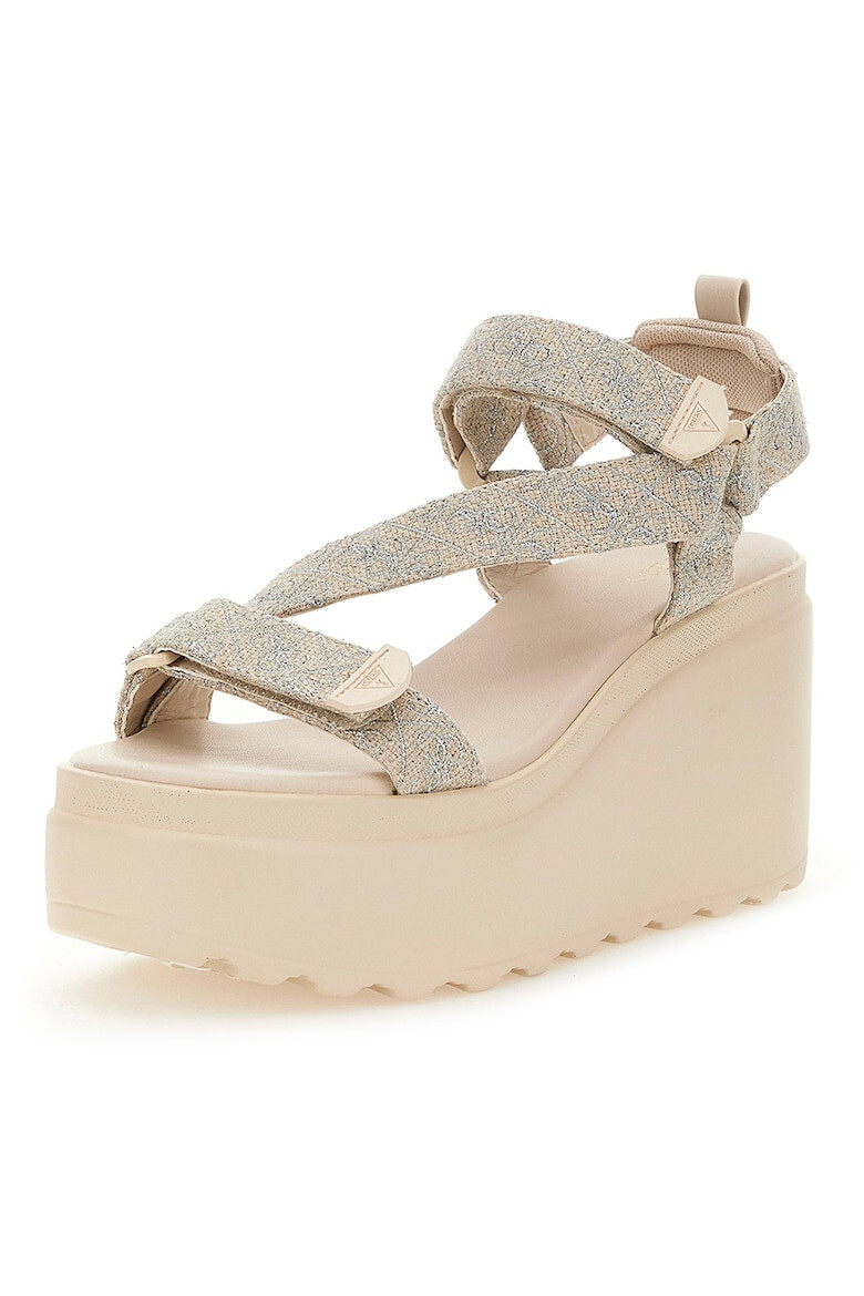 GUESS Sandale wedge cu model - Pled.ro