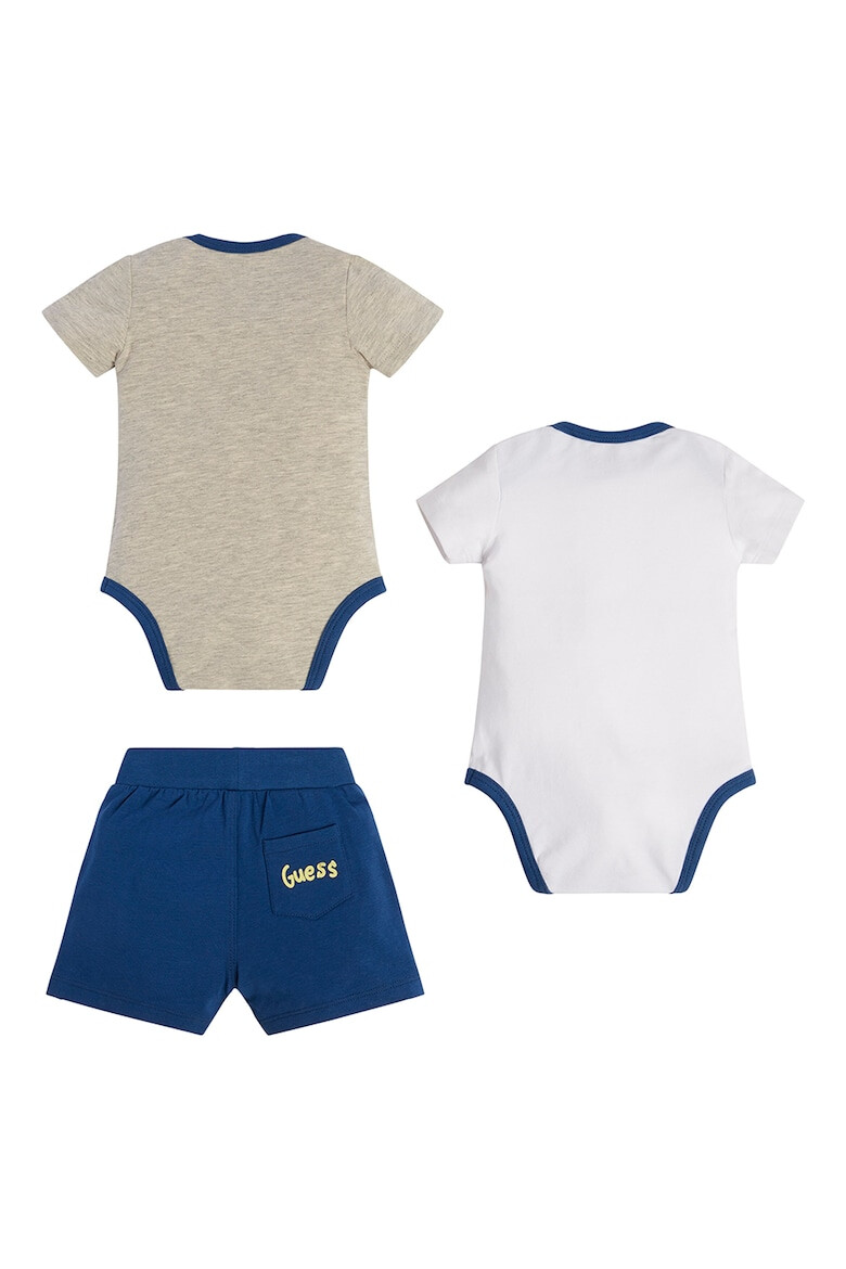 GUESS KIDS Set de body-uri cu imprimeu si pantaloni scurti - 3 piese - Pled.ro