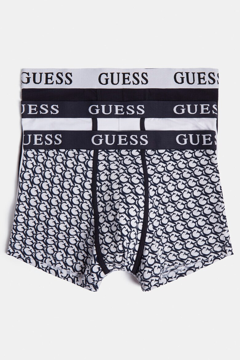 Guess Set de boxeri cu banda elastica cu logo in talie - 3 perechi - Pled.ro