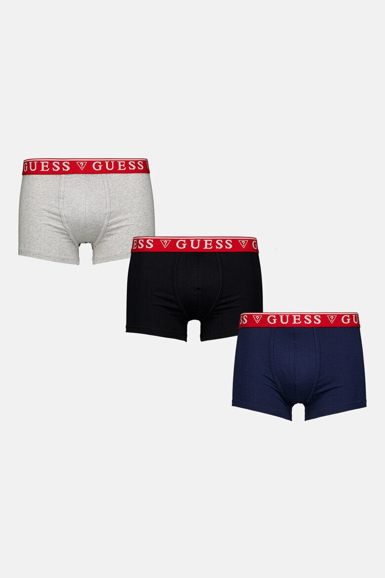 GUESS Set de boxeri cu banda logo in talie - 3 perechi - Pled.ro