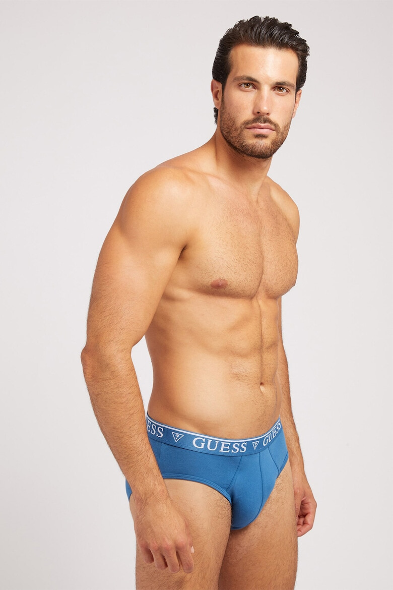 Guess Set de chiloti din amestec de bumbac cu banda logo - 5 perechi - Pled.ro