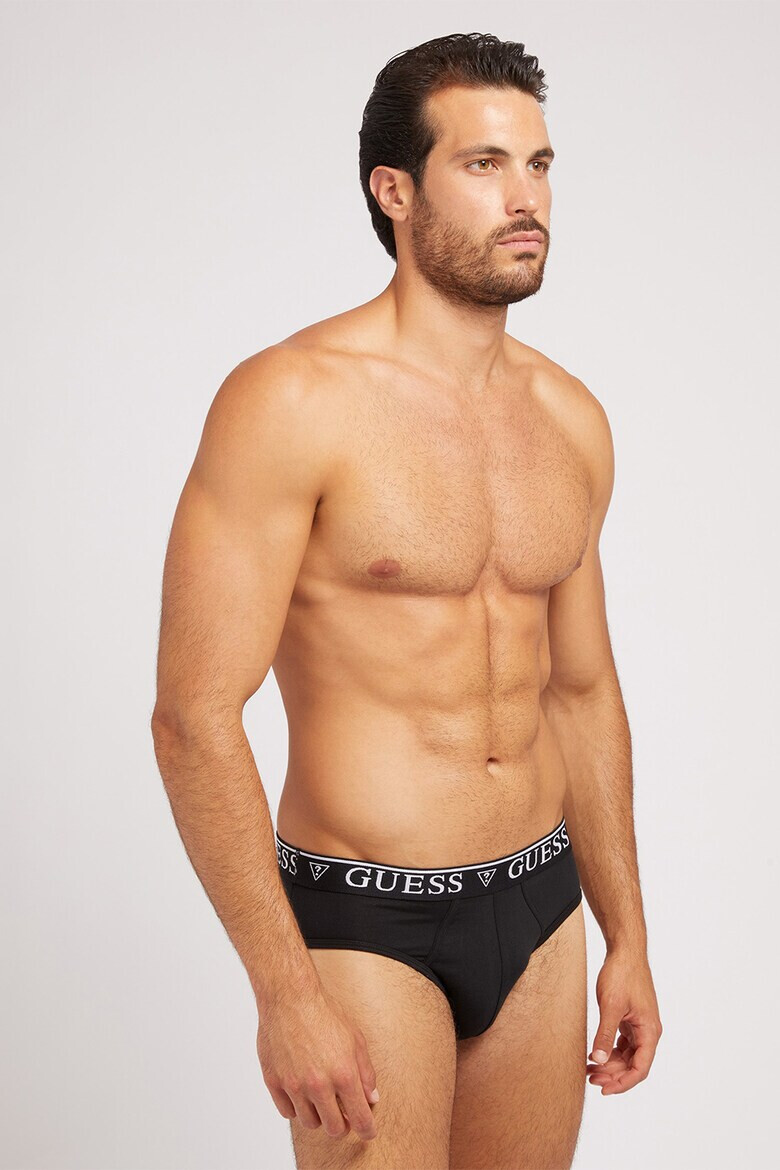 Guess Set de chiloti din amestec de bumbac cu banda logo - 5 perechi - Pled.ro