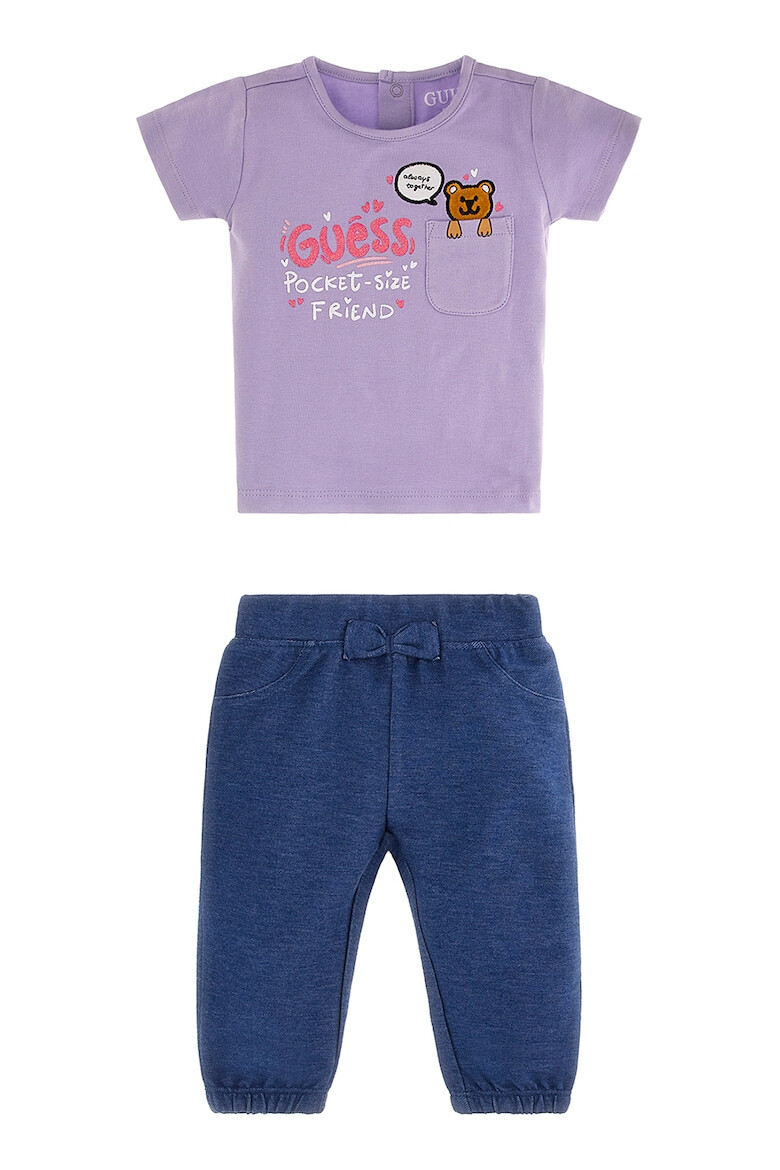 GUESS Set de tricou cu imprimeu si pantaloni - 2 piese - Pled.ro