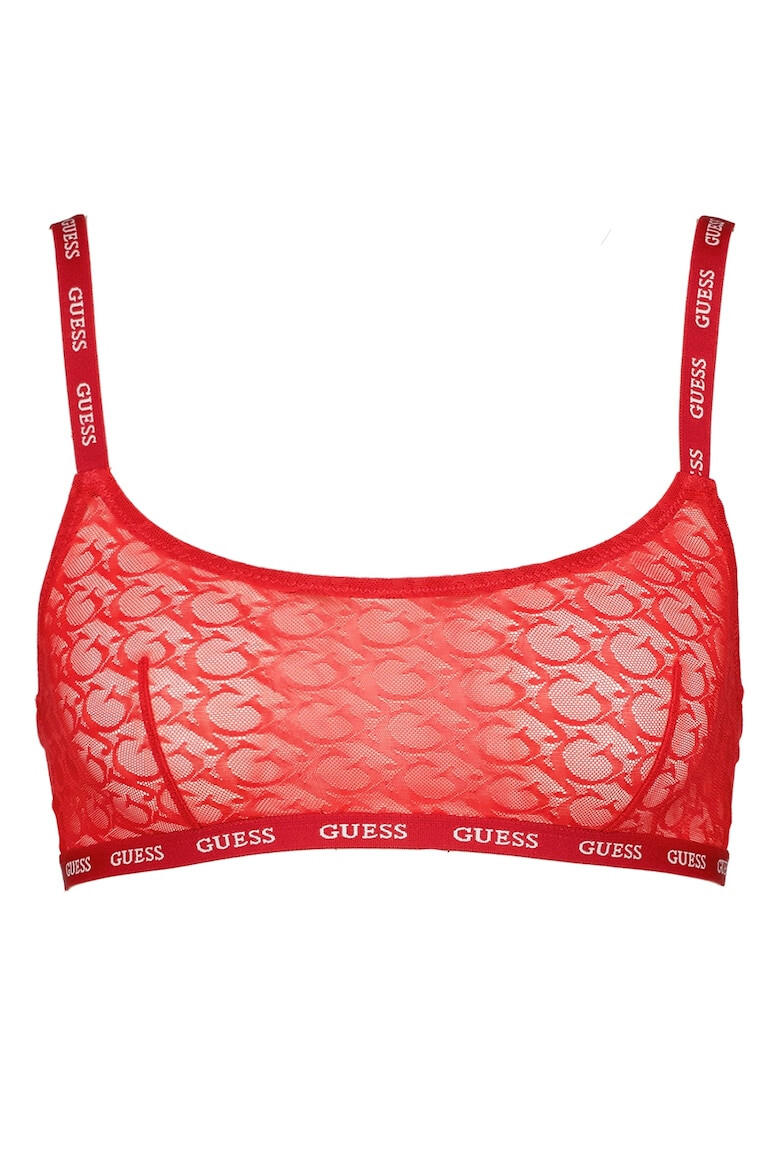 GUESS Sutien de dantela fara burete cu monograma - Pled.ro