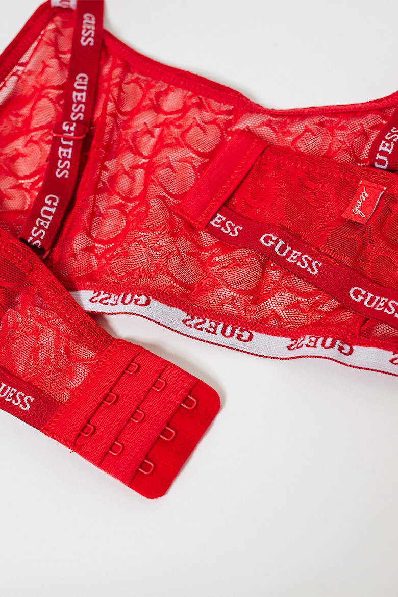 GUESS Sutien de dantela fara burete cu monograma - Pled.ro