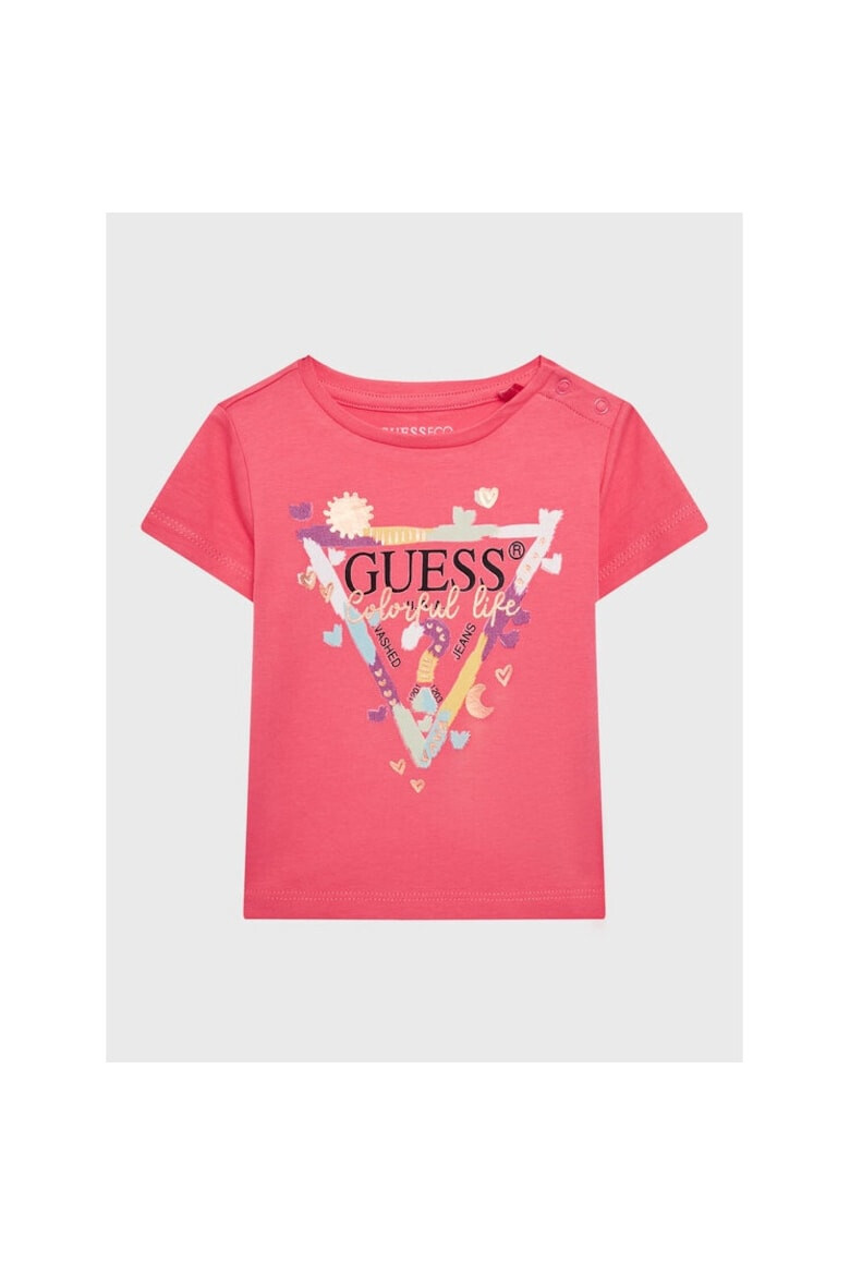 GUESS Tricou copii 116713 Roz Bumbac - Pled.ro